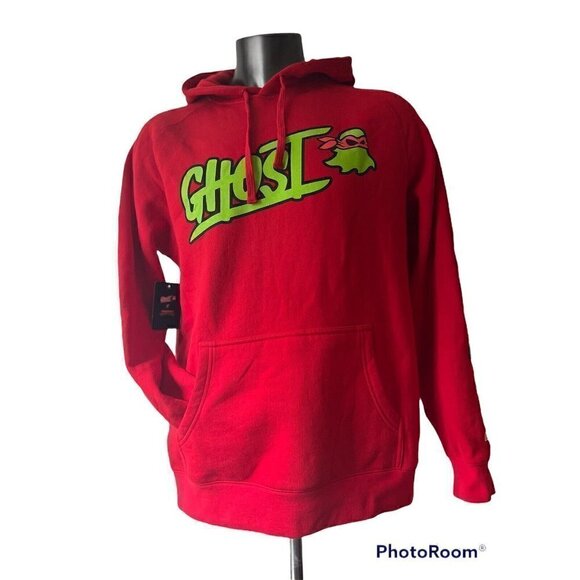 RARE NEW GHOST LIFESTYLE LIMITED EDITION X TMNT RED SWEATSHIRT HOODIE